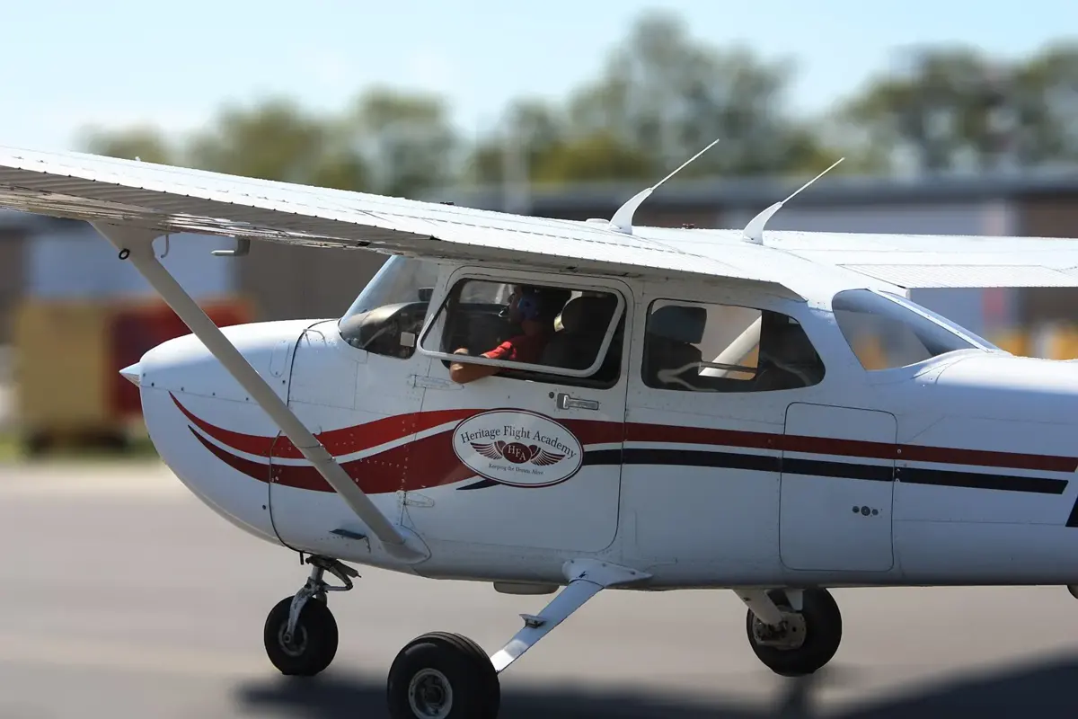 A Cessna 172 training aircraft