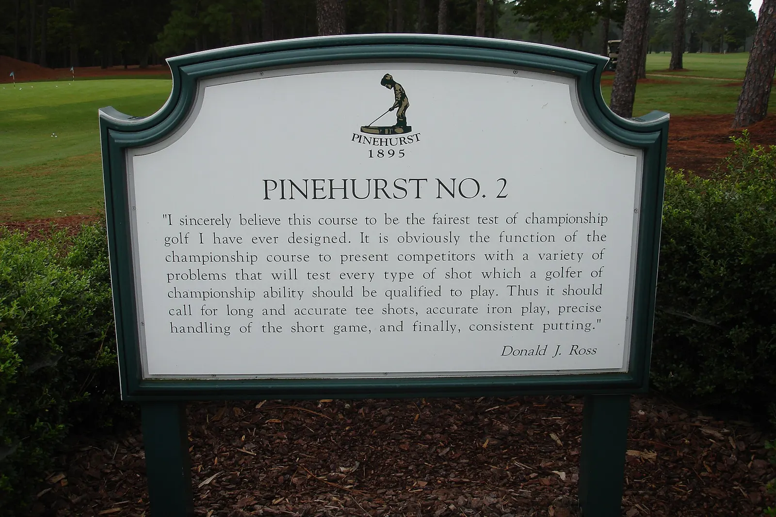 Pinehurst No. 2 in the North Carolina Sandhills