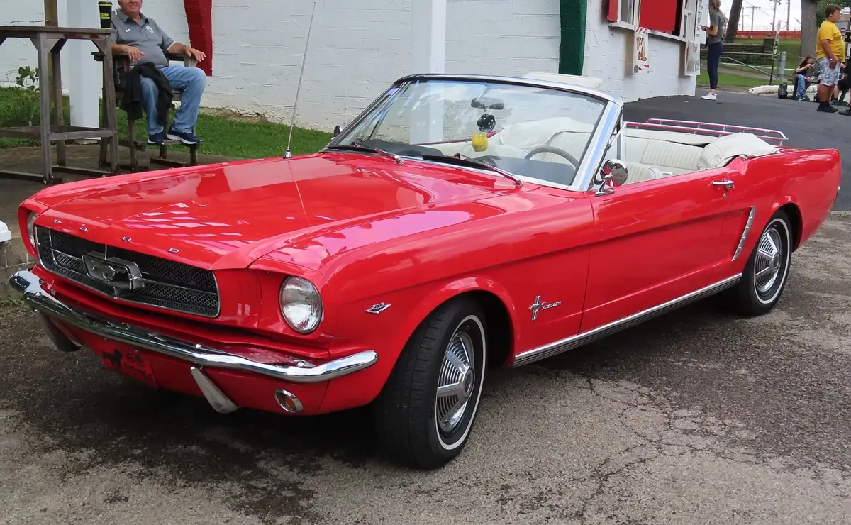 A 1965 Ford Mustang base convertible